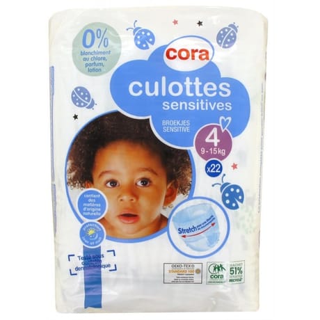 Cora culottes bébé sensitive taille 4 9/15kg x22
