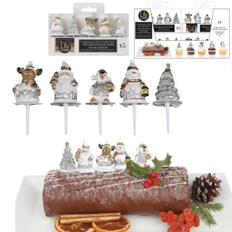 Piques déco noël x5