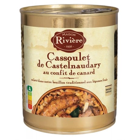 Maison riviere cassoulet de castelnaudary au confit de canard 840g