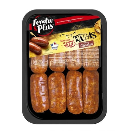 8 mini tapas a griller chorizo 320g Tendre & Plus