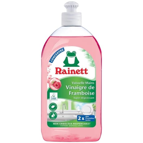 Rainett liquide vaiselle ecolabel concentré vinaigre de frambroise 500ml