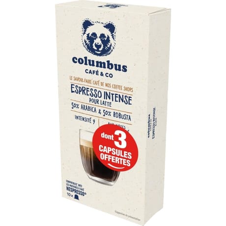 Colombus capsules nespresso espresso intense x10 dont 3 offertes - 55g