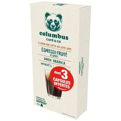 Colombus capsules nespresso lungo fruite x10 dont 3 offertes - 53g