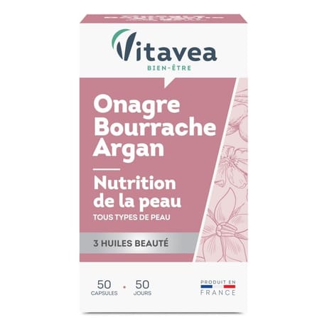 Vitavea onagre bourrache argan 50 capsules 34g