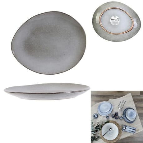 Assiette galet 22 x 2 x 18 cm