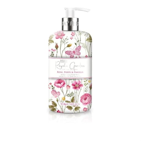 Baylis & harding royale garden savon liquide mains rose coquelicot vanille 500ml