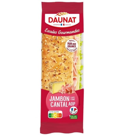 Daunat baguette escales gourmandes jambon cantal AOP 160g