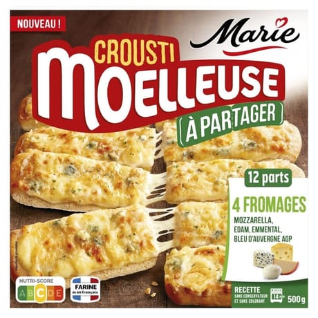 Marie pizza crousti moelleuse à partager 4 fromages 500 g