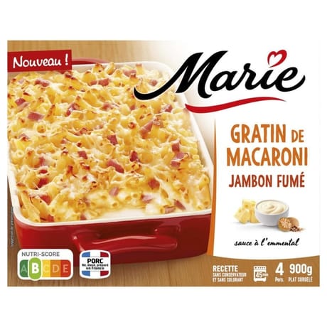 Marie gratin d emacaroni au jambon fumé 900 g