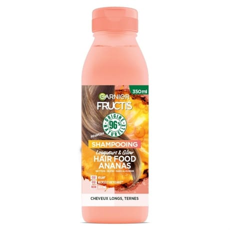 Fructis hairfood shampooing longueurs & glow ananas 350 ml