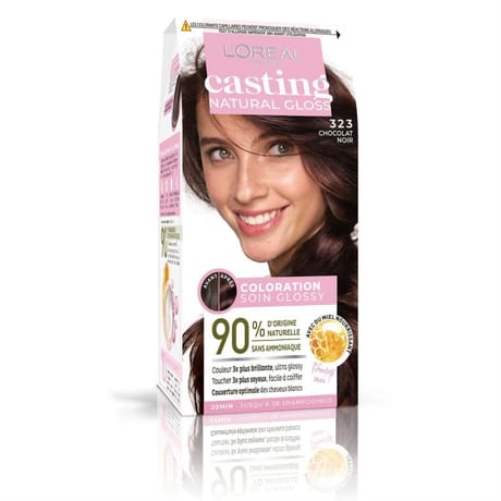 Casting natural gloss coloration soin permanente 323 chocolat noir