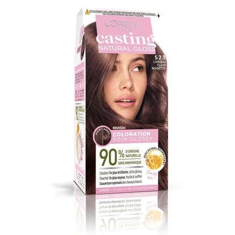 Casting natural gloss coloration soin permanente 523 châtain clair noisette