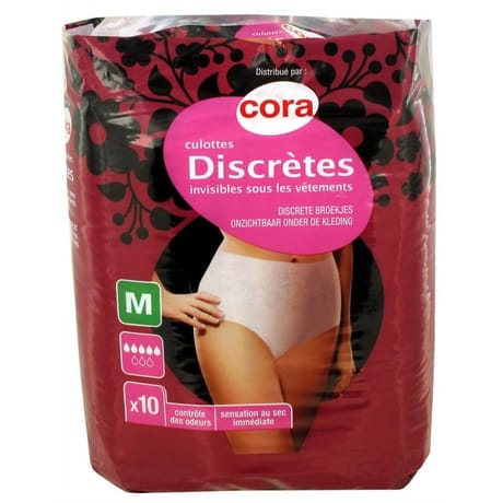 Cora incontinence discreet taille MX10