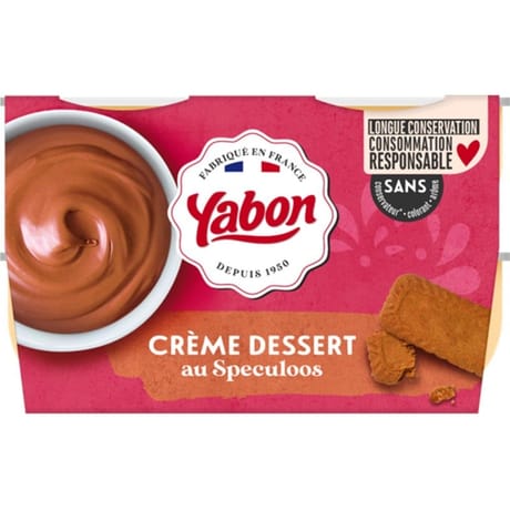 Yabon crème dessert au spéculoos 4x120g - 500g