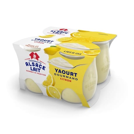 Alsace Lait yaourt gourmand brassé citron 4x125g