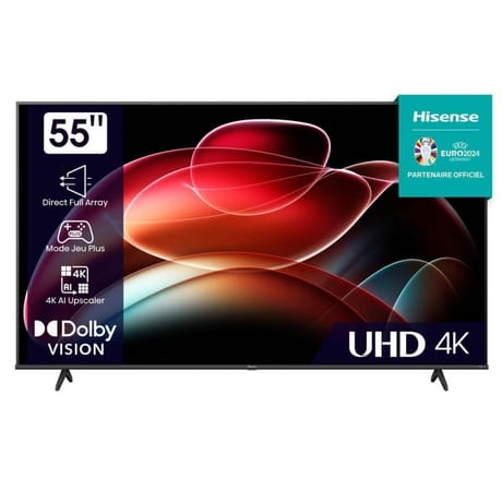 Hisense téléviseur smart tv 4k ultra hd 139cm - 55"