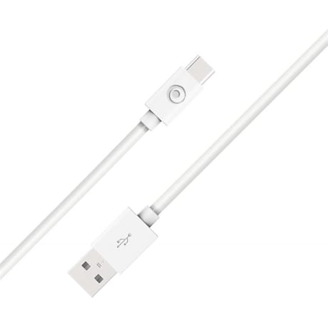 Bigben connected câble usb a/usb c 1.2m blanc 100% plastique recyclé 3a CBLAC1M2RW