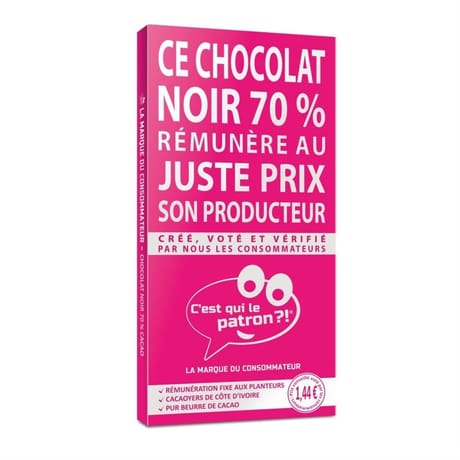 Tablette noir dégustation 70% c'est qui le patron-90g