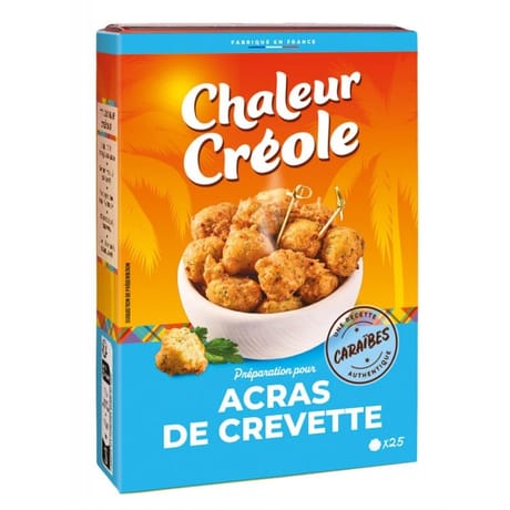 Chaleur Créole 10 préparations pour pâte à acras de crevette 100g