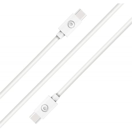 Bigben connected câble usb c/usb c 2m blanc 100% plastique recyclé 3a