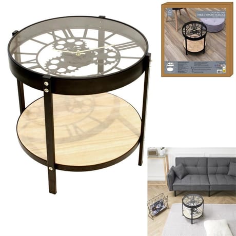 Table d' appoint horloge