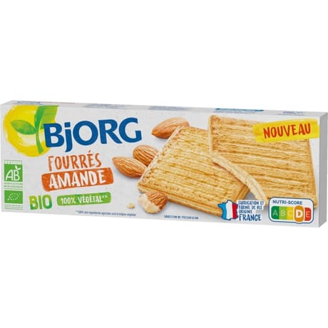 Bjorg biscuits fourrés amande bio 100% végétal 150g