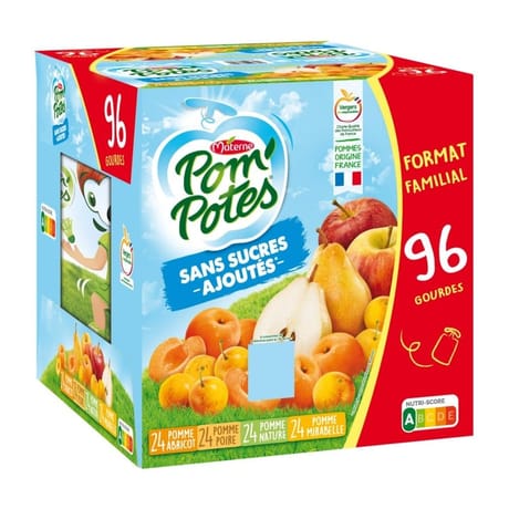 Pom'potes gourdes fruits multivariété format familial 96x90g