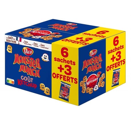 Monster munch ketchup 85g 6+3 offerts