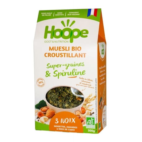 Hoope muesli bio croustillant 3 noix 300g