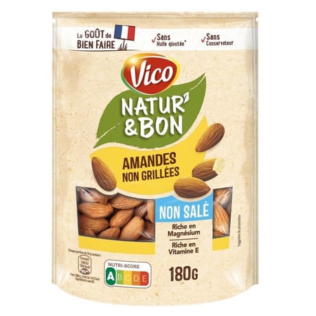 Vico natur'&bon amandes naturelles non salees 180g