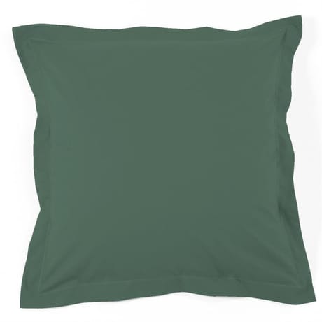 Taie d'oreiller uni vert foncé 57 fils 63x63cm