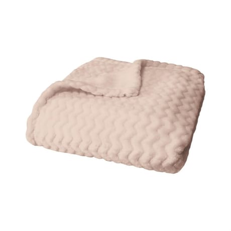 Plaid flanelle jacquard 130x150 peach bluch