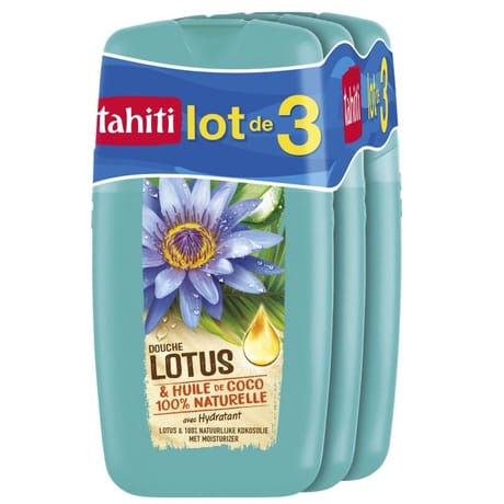 Tahiti douche lotus & huile de coco 3x250ml