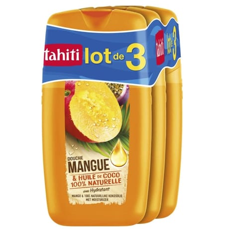 Tahiti gel douche mangue & huile de coco 3x250ml