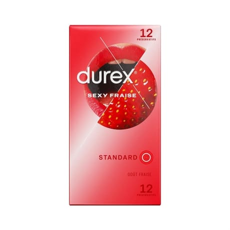 Durex préservatifs sexy fraise standard x12