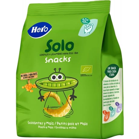 Hero solo snack petit pois et mais 40G