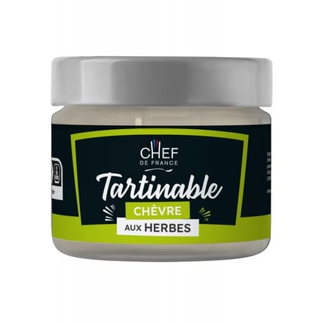 Chef de France tartinable fromage de chèvre herbes des alpes 100g