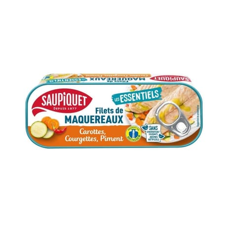 Saupiquet filets de maquereaux carottes, courgettes et piment 120g