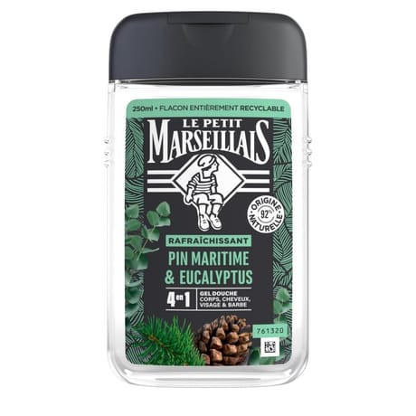 Le petit marseillais douche homme pin maritime & eucalyptus 250ml