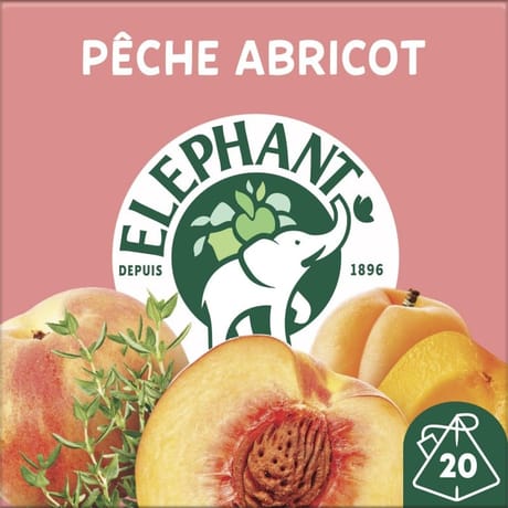Elephant infusion peche abricot touche de thym x20s - 38g