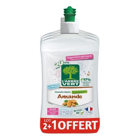 L'arbe vert vaisselle main amande lot  2+1 gratuit
