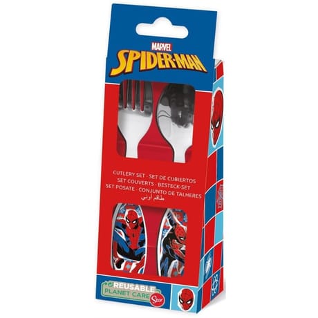 Set de 2 couverts metallique spiderman midnight flyer
