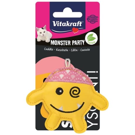 Vitakraft monstre jaune à l'herbe à chat