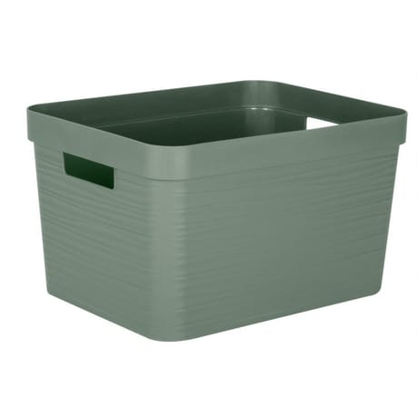 Bac de ranngement "stone" 18l- vert laurier