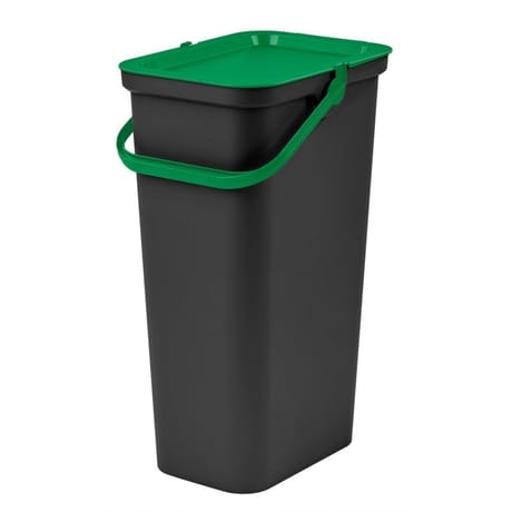 Poubelle 24l moda noir/vert