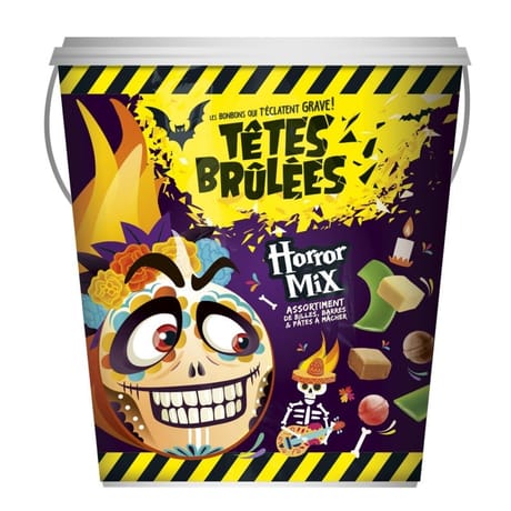 Têtes brulées seau horror mix 480g