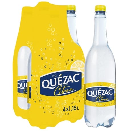 Quezac Eau minérale gazeuse citron 4x1.15L