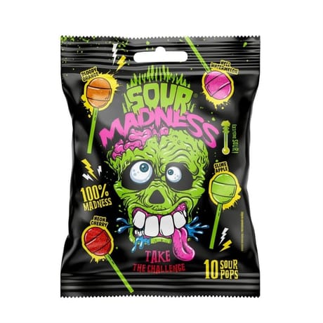 Sucettes sour madness 100g