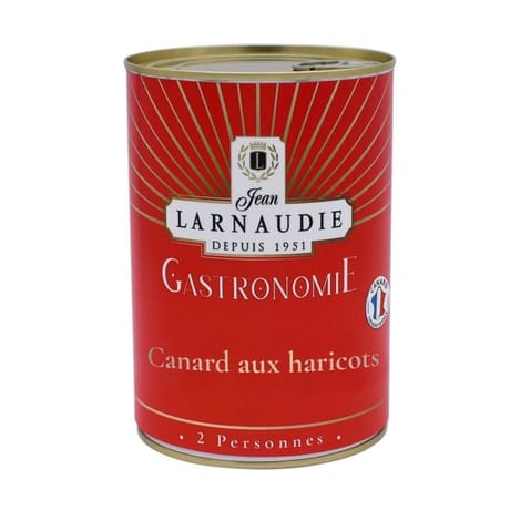 Jean larnaudie canard aux haricots "gastronomie" france boite 1030g