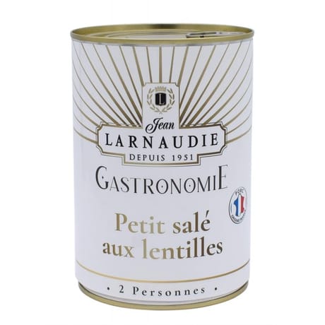 Jean larnaudie petit sale aux lentilles "gastronomie" france boite 1030g